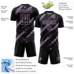 Custom Black Light Purple Abstract Fragment Art Splash Sublimation Soccer Uniform Jersey