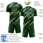 Custom Green Cream Abstract Fragment Art Splash Sublimation Soccer Uniform Jersey